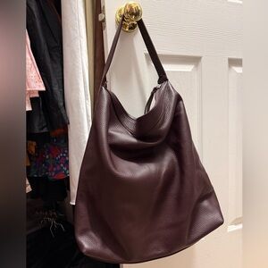 Everlane plum dark purple leather hobo bag